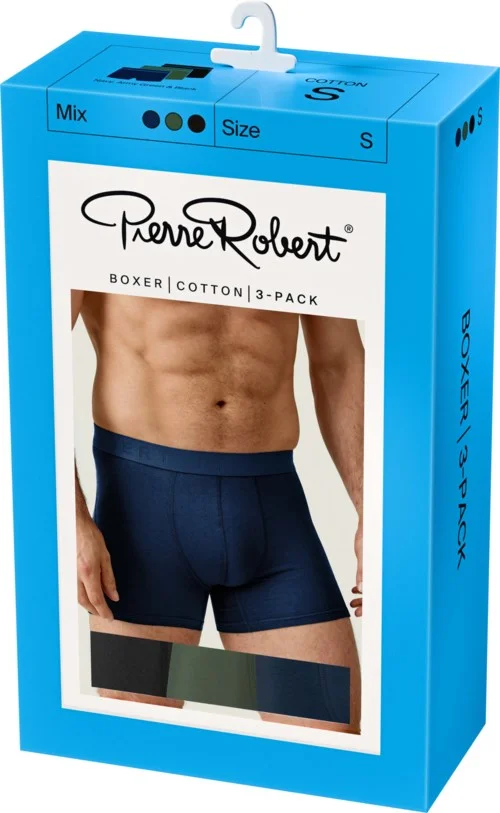 Pierre Robert Cotton Boxer Men X3 Navy, Army Green & Black L v:7635808 Pierre Robert Cotton Boxer Men X3 Navy, Army Green & Black L v:7635808