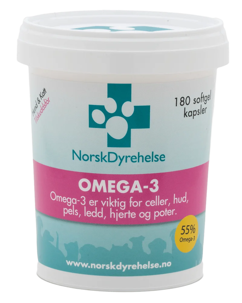 Norsk Dyrehelse Omega-3 - 180 kaps. v:1083572