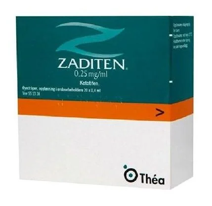 Zaditen 0,25 mg/ml øyedråper 20x0,4 ml v:3506553