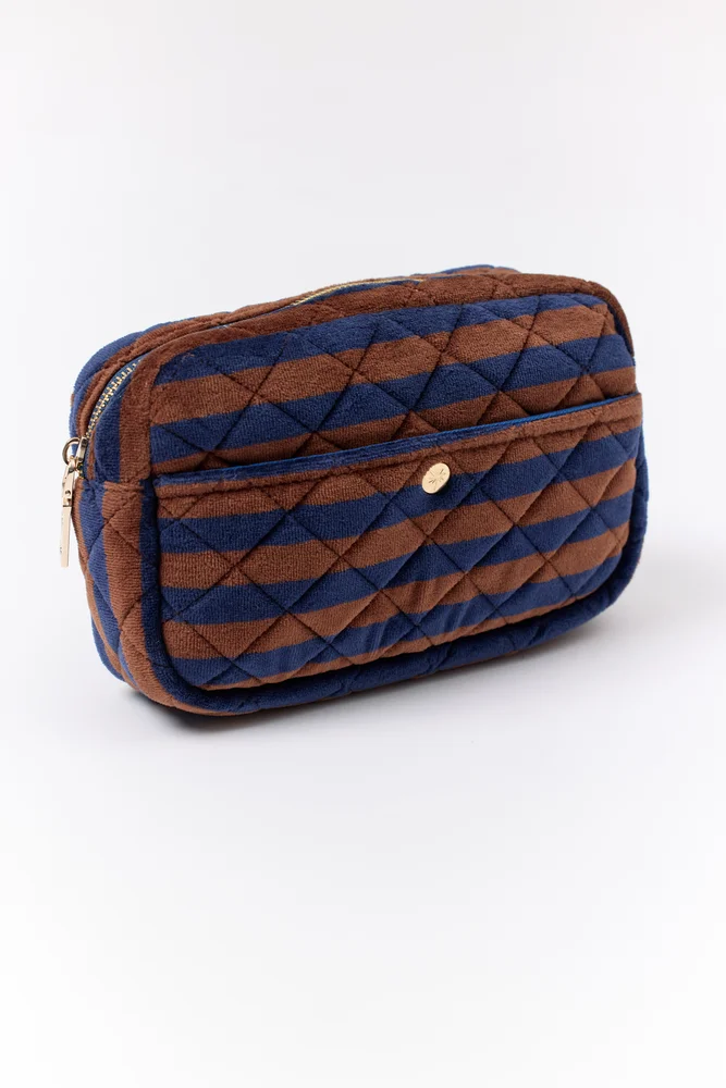Beauty Bag Medium Blues & Stripe Medium - Fan Palm v:6588661