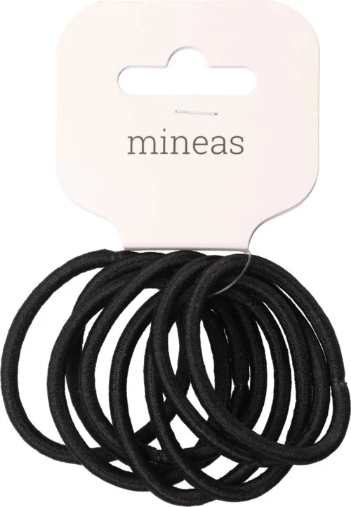 Mineas Hair Band Basic 8 pcs Black v:2715487