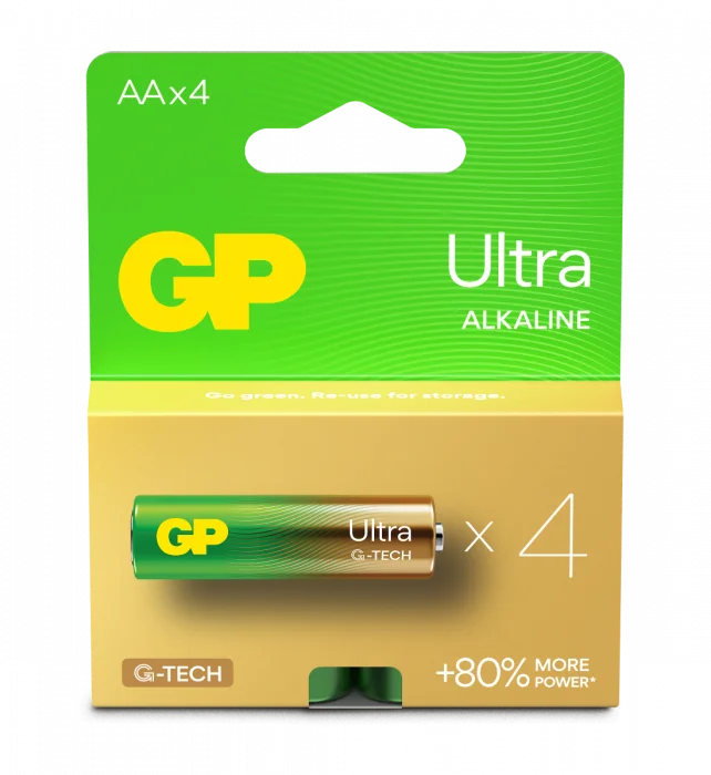GP Ultra Alkaline AA-batteri 15AU/LR6 4-pk v:3446586