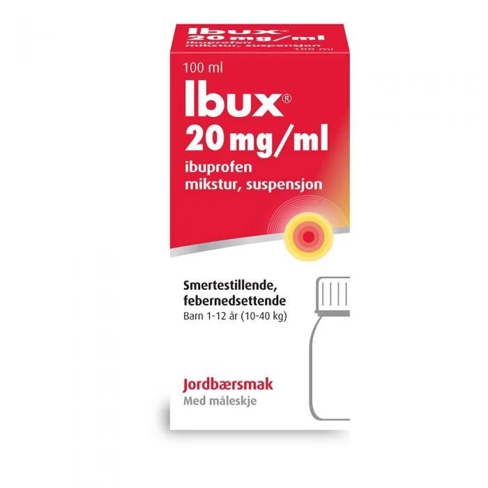 Ibux mikstur 20 mg/ml jordbær – 100ml v:2033873