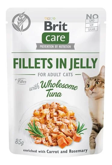 Brit Care Cat våtfôr med tunfiskgelé - 85 g. v:2518437