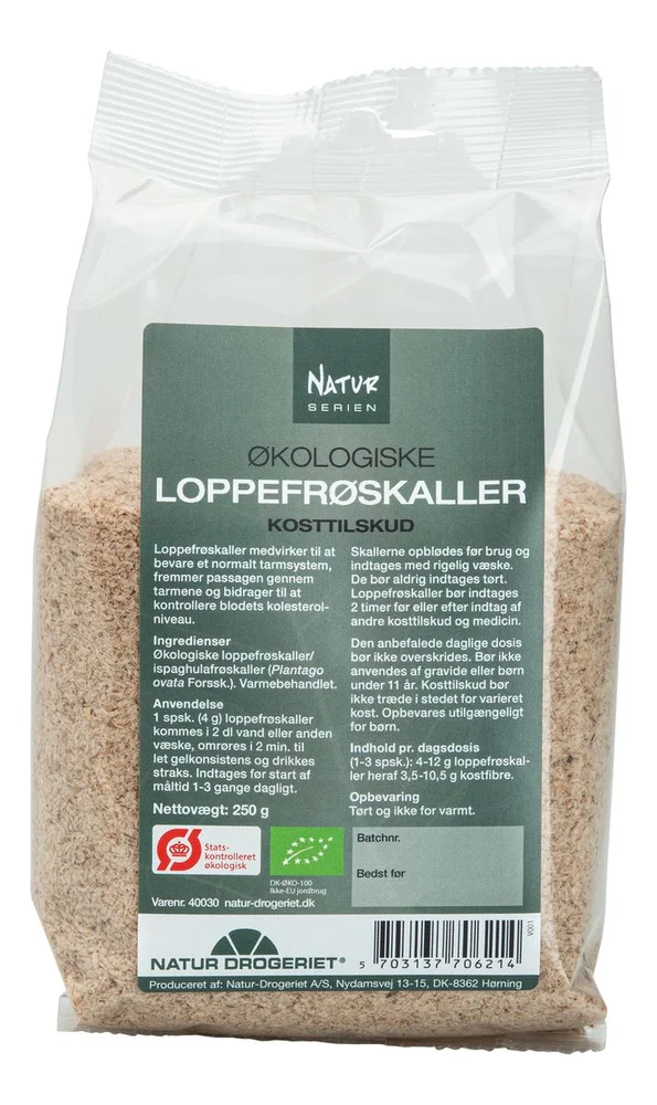 Natur-Drogeriet Loppefrøskall, grov Ø – 250 gram v:5726301