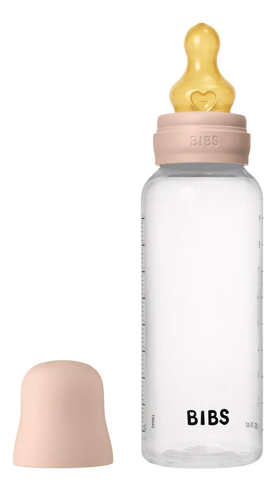 BIBS Baby Bottle Round Latex 270 ml Medium Flow Blush – 1 stk. v:3530995 BIBS Baby Bottle Round Latex 270 ml Medium Flow Blush – 1 stk. v:3530995