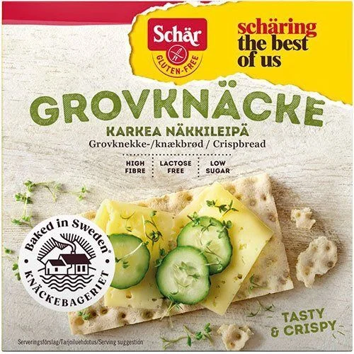 Schär Knekkebrød Grov Glutenfri – 215 g. v:6581755 Schär Knekkebrød Grov Glutenfri – 215 g. v:6581755