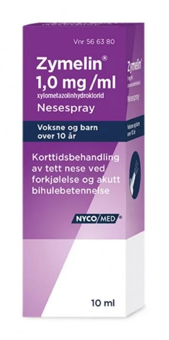 Zymelin 1 mg/ml nesespray 10 ml v:9379907 Zymelin 1 mg/ml nesespray 10 ml v:9379907