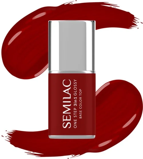 SEMILAC UV Gel Polish One Step 3in1 Glossy S575 Dark Red v:6550340