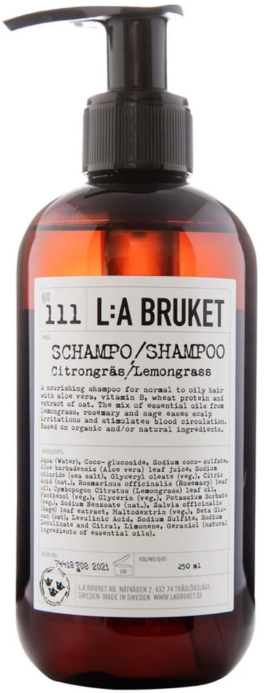 L:a Bruket 111 Shampoo Lemongrass 240 ml v:6765657