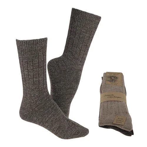 Alpakka Ullsokker Brun & Beige Tynne 2-pk | Str. 35/38 v:4091688 Alpakka Ullsokker Brun & Beige Tynne 2-pk | Str. 35/38 v:4091688