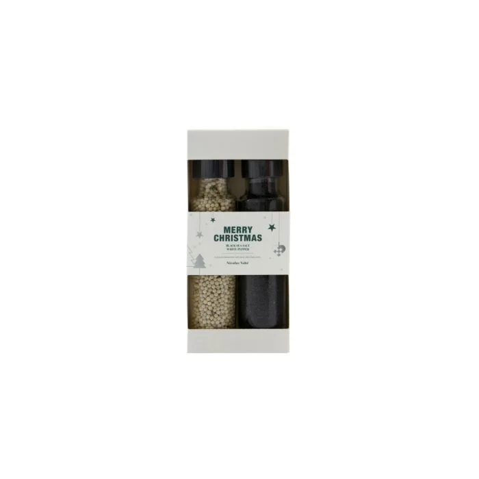 Nicolas Vahé Christmas essentials Black salt & white pepper 320 g v:3831623 Nicolas Vahé Christmas essentials Black salt & white pepper 320 g v:3831623