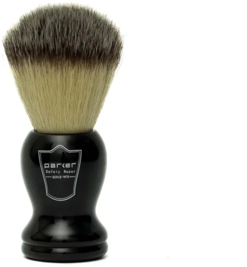 Parker Shaving Black Handle Synthetic Bristle Shave Brush v:6671993