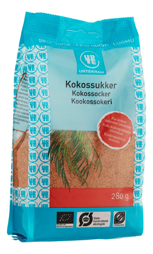 Urtekram Food Kokosnøttsukker Ø – 280 g. v:2203494 Urtekram Food Kokosnøttsukker Ø – 280 g. v:2203494