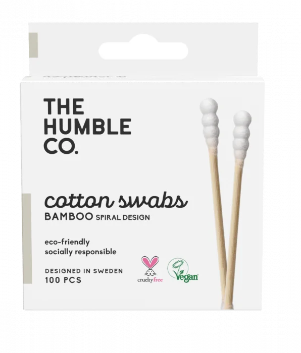 The Humble Co. Natural Spiral Cotton Swabs White 100stk v:1783118