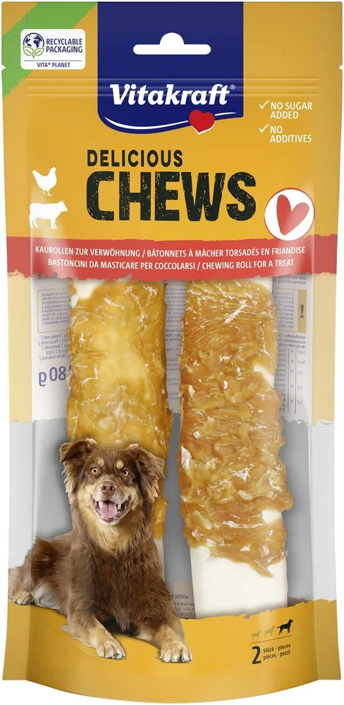 Vitakraft Deli Chews tyggeben med kylling, XL – 180 g. v:7142744
