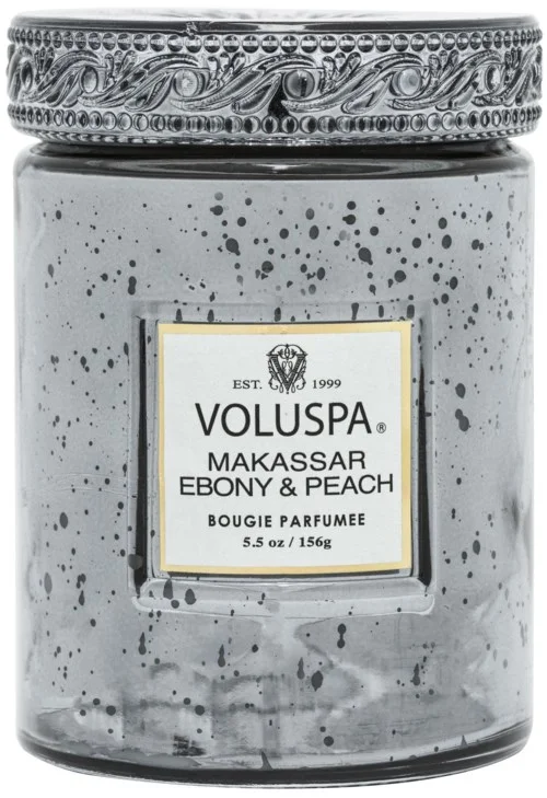 Voluspa Makassar Ebony & Peach Vermeil Mini Glass Jar v:6392637