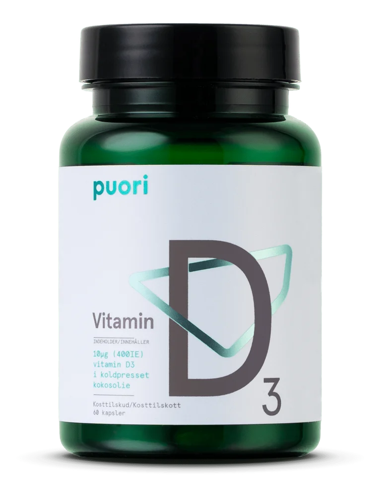 Puori D3 D-Vitamin 10 mcg – 60 kaps. v:1925103 Puori D3 D-Vitamin 10 mcg – 60 kaps. v:1925103