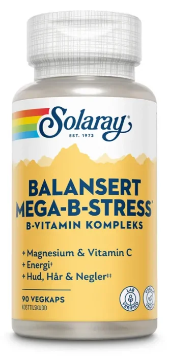 Solaray Mega-B-Stress 90 kapsler v:8169917