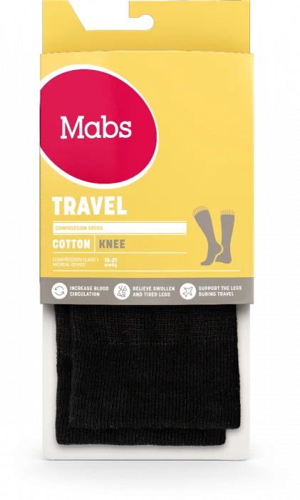 Mabs Travel Knestrømpe K1 sort L v:5859978 Mabs Travel Knestrømpe K1 sort L v:5859978