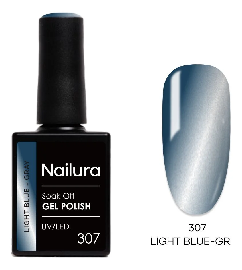 Nailura Gel Polish 307 - Light Blue Gray - 10 ml. v:4857125