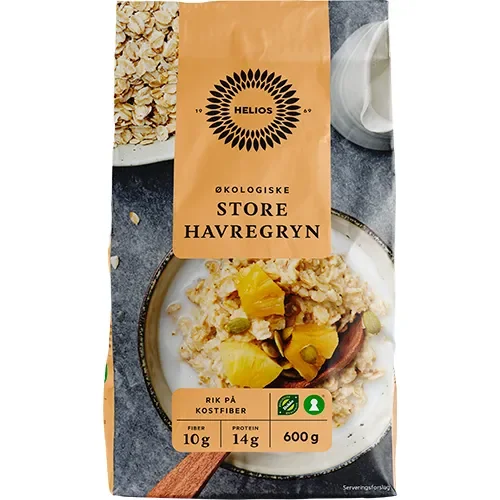 Helios Økologisk Store Havregryn 600 g v:5797727 Helios Økologisk Store Havregryn 600 g v:5797727