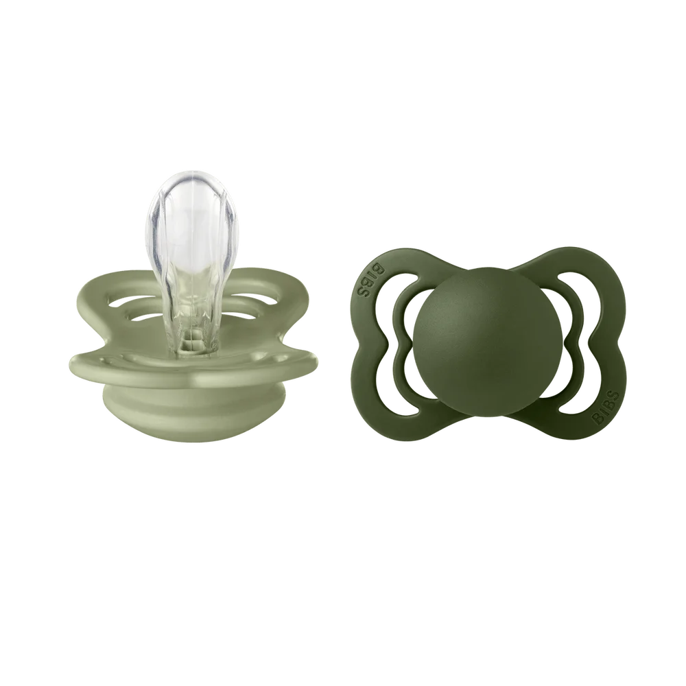 BIBS Supreme Silicone Sage/Hunter Green 2 pak – Flere størrelser v:8884822