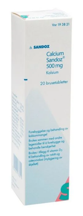Calcium-Sandoz brusetabletter 500mg 20stk v:4682074