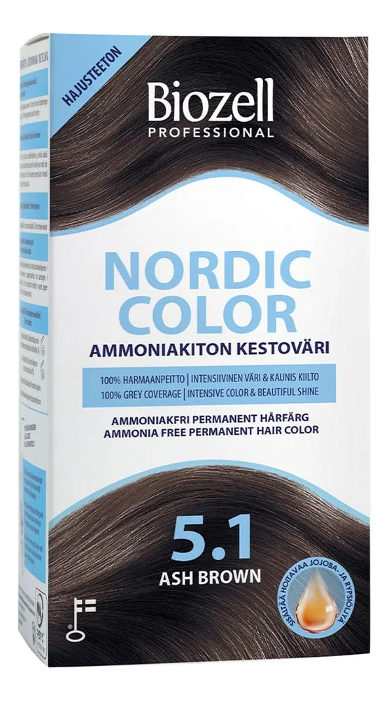 Biozell Professional Nordic Color Ash Brown 5.1 – 2 x 60 ml. v:4487034 Biozell Professional Nordic Color Ash Brown 5.1 – 2 x 60 ml. v:4487034