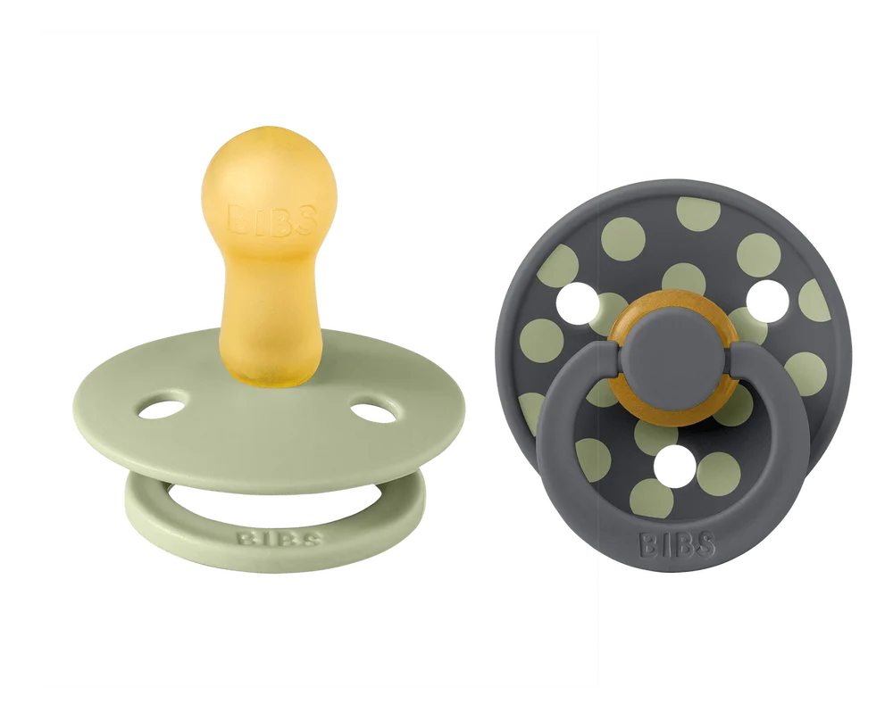 BIBS Pacifier Studio Colour Latex Polka Str. 2 Sage/Iron – 2 stk. v:9550572 BIBS Pacifier Studio Colour Latex Polka Str. 2 Sage/Iron – 2 stk. v:9550572