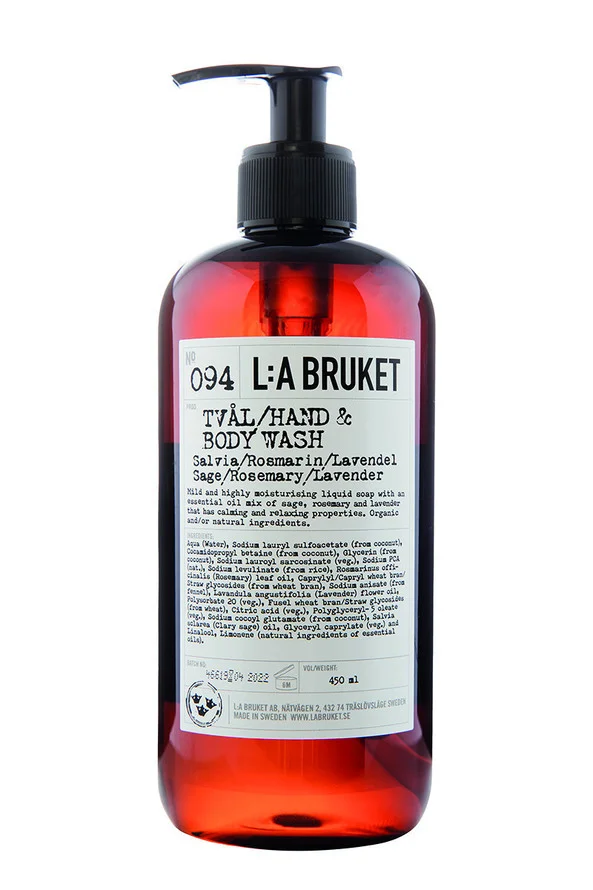 094 Hand & Body Wash Sage/Rosemary/Lavender 450 ml – L:A BRUKET v:3566513 094 Hand & Body Wash Sage/Rosemary/Lavender 450 ml – L:A BRUKET v:3566513