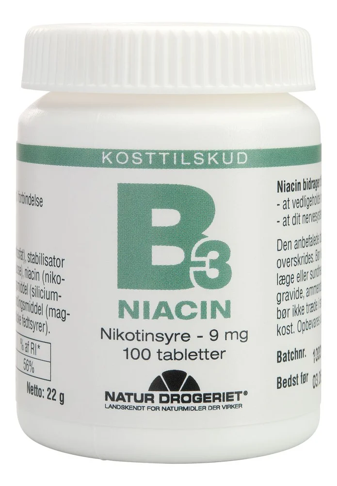 Natur-Drogeriet B3 Niacin 9 mg – 100 tabl. v:7497531 Natur-Drogeriet B3 Niacin 9 mg – 100 tabl. v:7497531
