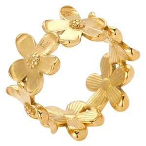 Sistie Camellia Ring Gold-Plated Size 54 v:1306236 Sistie Camellia Ring Gold-Plated Size 54 v:1306236