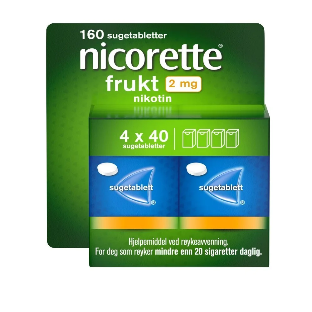 Nicorette Sugetabletter 2mg Frukt - 160 stk. v:1084745