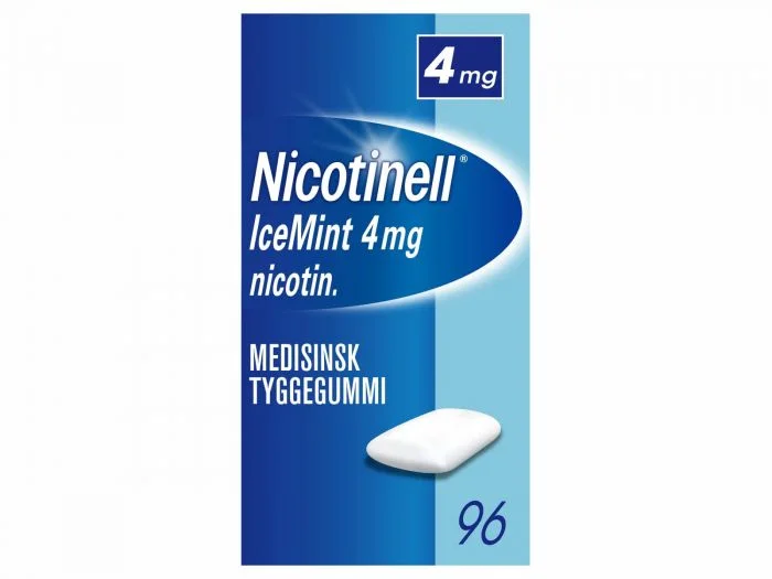 Nicotinell 4 mg tyggegummi icemint 96 stk v:9732361 Nicotinell 4 mg tyggegummi icemint 96 stk v:9732361
