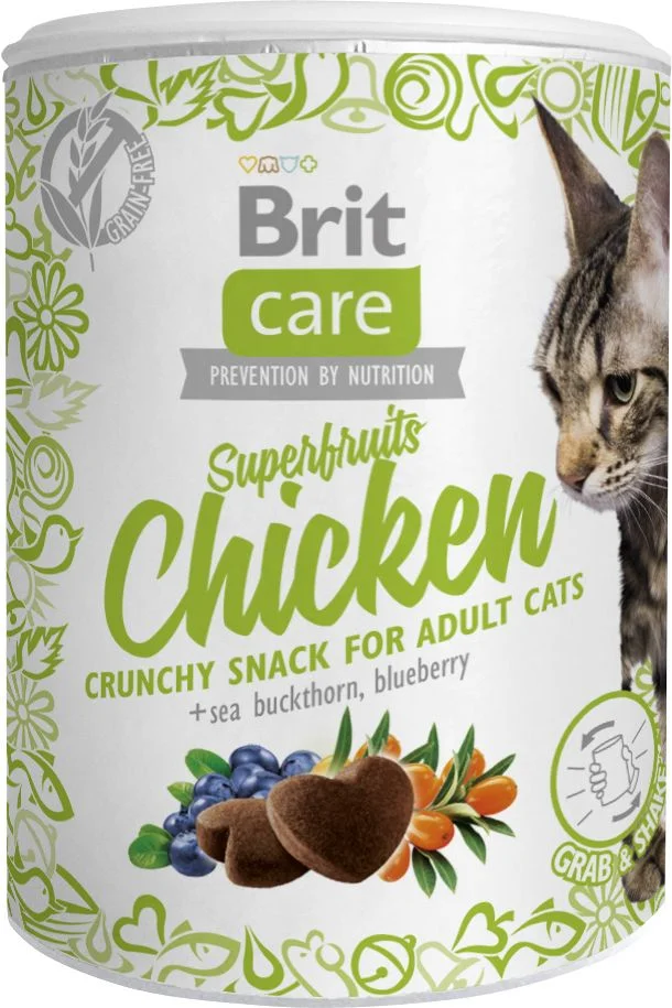 Brit Care Cat Snack Superfruits, kylling – 100 g v:5459670