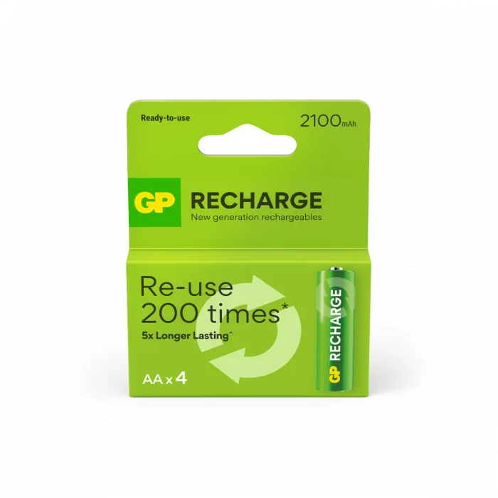 GP Recharge AA NiMH batteri 2100mAh 4-pack v:3291903