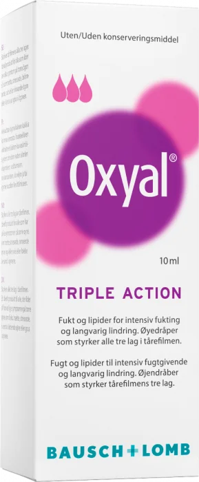 Oxyal Triple Action øyedråper 10 ml v:8362113