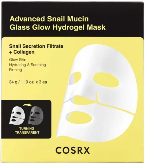 COSRX Advanced Snail Mucin Glass Glow Hydrogel Mask 3 stk v:9592632