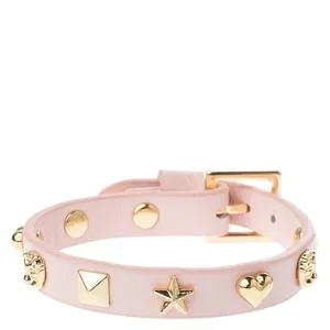 DARK Leather Sign Stud Bracelet Pale Rose v:4701419