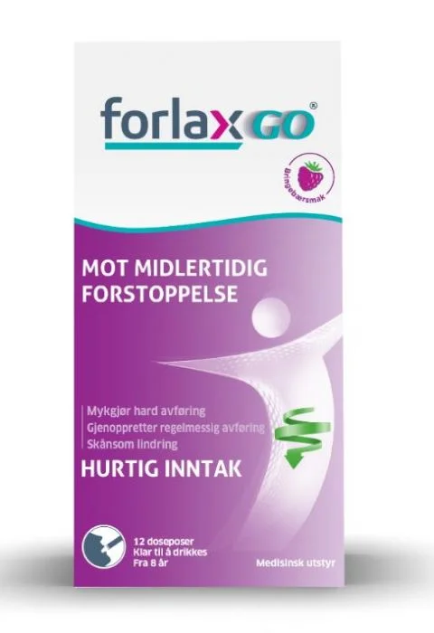 ForlaxGo midlertidig forstoppelse 12 doseposer v:1384474 ForlaxGo midlertidig forstoppelse 12 doseposer v:1384474