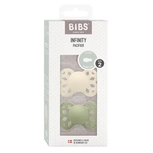 BIBS Pacifier Infinity Symmetrical Silicone Ivory/Sage Size 2 2pcs v:5743607