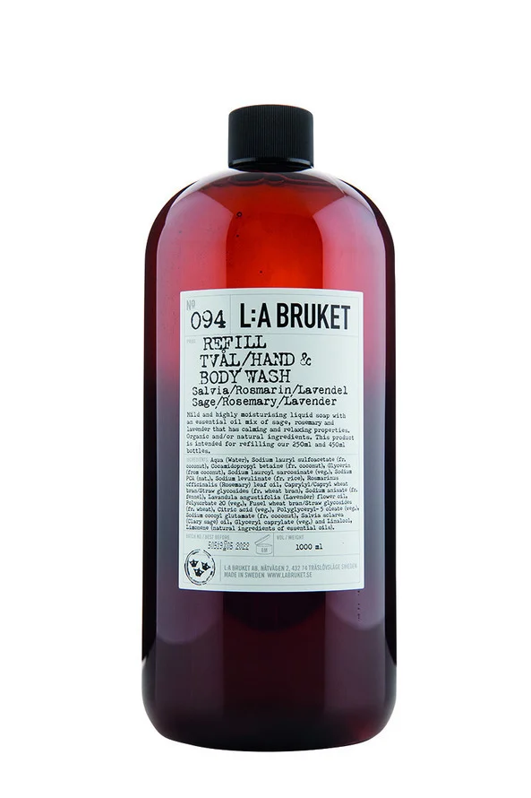 094 Hand & Body Wash Sage/Rosemary/Lavender Refill 1000 ml – L:A BRUKET v:1824919 094 Hand & Body Wash Sage/Rosemary/Lavender Refill 1000 ml – L:A BRUKET v:1824919