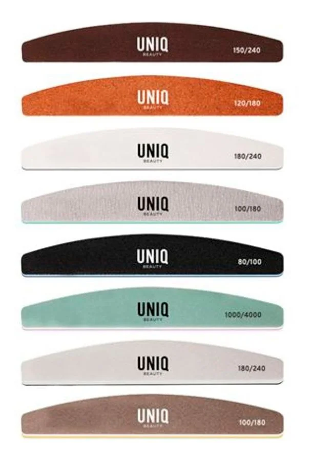 UNIQ Multi-Grit Nail File & Buffer Kit Half-Moon Shaped – 8 stk. v:9570299 UNIQ Multi-Grit Nail File & Buffer Kit Half-Moon Shaped – 8 stk. v:9570299