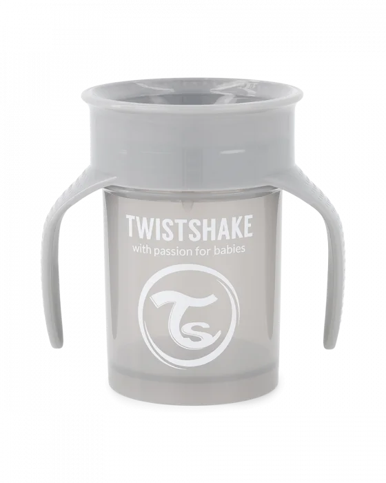Twistshake 360 Cup 6+ mnd grå 230 ml v:5399767