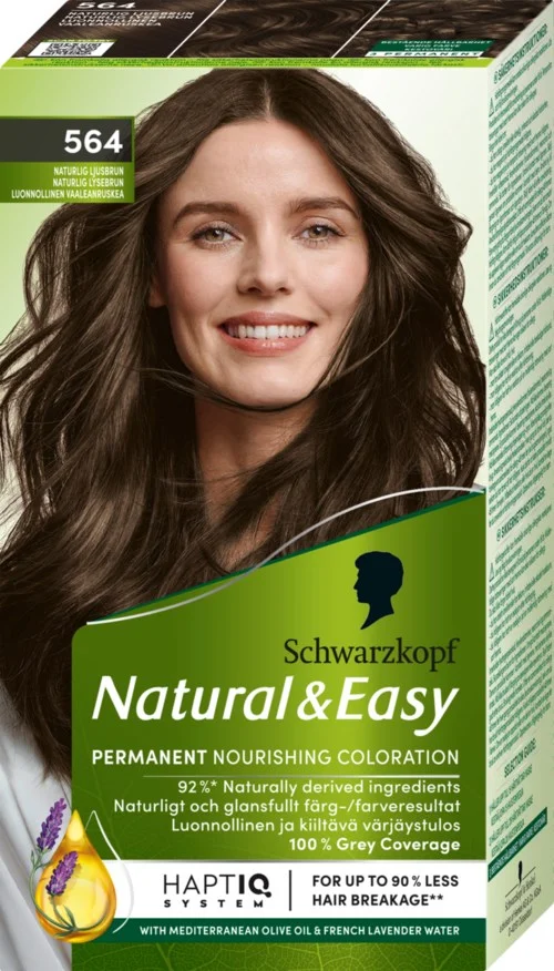 Schwarzkopf Natural & Easy Hair Color 564 Naturlig Ljusbrun v:6954374