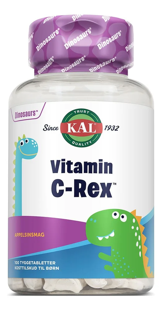 KAL DinoSaurs Vitamin C-Rex - 100 tyggetabl. v:1516533