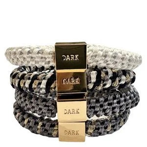 DARK Fat Hair Ties Combo Steel Blue Mix 4pcs v:3871283
