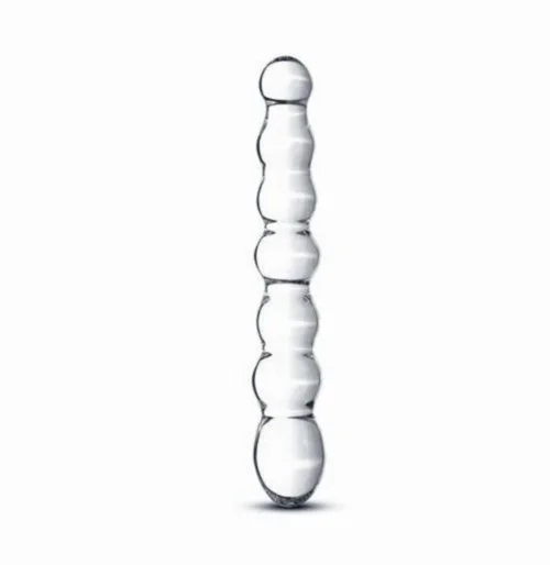 Gläs Beaded Sensual Glass Double Dildo v:9680164