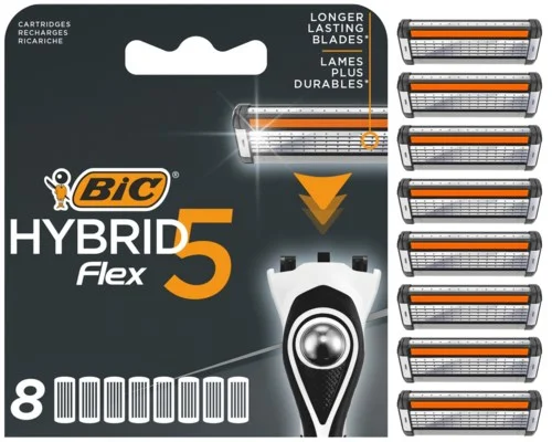 BIC Hybrid 5 Flex Refill 8 stk v:3223345